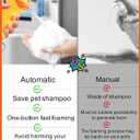 Dog Foaming Soap Dispenser, Automatic Electric Dog Shampoo Foamer Sprayer, Rechargeable Ducky Foaming Dog Shampoo Sprayer for Dog and Cat Bathing, Bathroom, Kitchen, Pet Cleaning