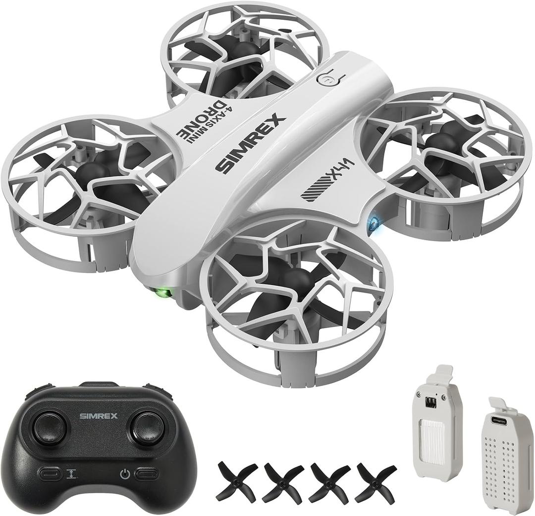 SIMREX Mini Drone for Kids with 360 Flip & LED Lights RC Quadcopter, Altitude Hold, One Key Takeoff/Landing, 3 Speed Modes, Headless Mode, Toy Gift for Beginners Ages 6+(Gray)