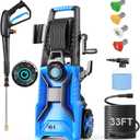 5000PSI Pressure Cleaner 4.0 GPM Adjustable Pressure,4.0 GPM Power Cleaner with Foam Cannon,4 Nozzles,33FT Hose and 500ml Soap Bottle for Home/Cars/Driveways/Patios/Fences (Blue)