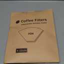 200 Count Coffee Filters #4, Disposable Cone Coffee Filters 8-12 Cup, Unbleached Natural Paper Size 04 Paper Filters for Pour Over and Drip Coffee Maker