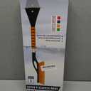 EcoNour 27" Aluminum Ice Scrapers for Car Windshield | Car Snow Scraper Window and Snow Brush with Ergonomic Foam Grip Winter Accessories (Orange)