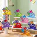 Amyhill 8 Pcs Art Paint Party Table Decoration Back to School Paint Can Splatter Wooden Centerpiece Art Classroom Table Toppers Sign for First Day Back to School Birthday Party Supplies Gifts