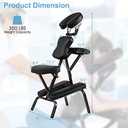 Giantex Portable Light Weight Massage Chair Travel Massage Tattoo Spa Chair w/Carrying Bag (Black)