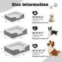 Orthopedic Extra Large Dog Bed with 2 Pack Removable Washable Covers - Soft Plush & Cooling Surface, Waterproof Dog Bed 44 Inch Pet Bed with Egg-Crate Foam and Non-Skid Bottom