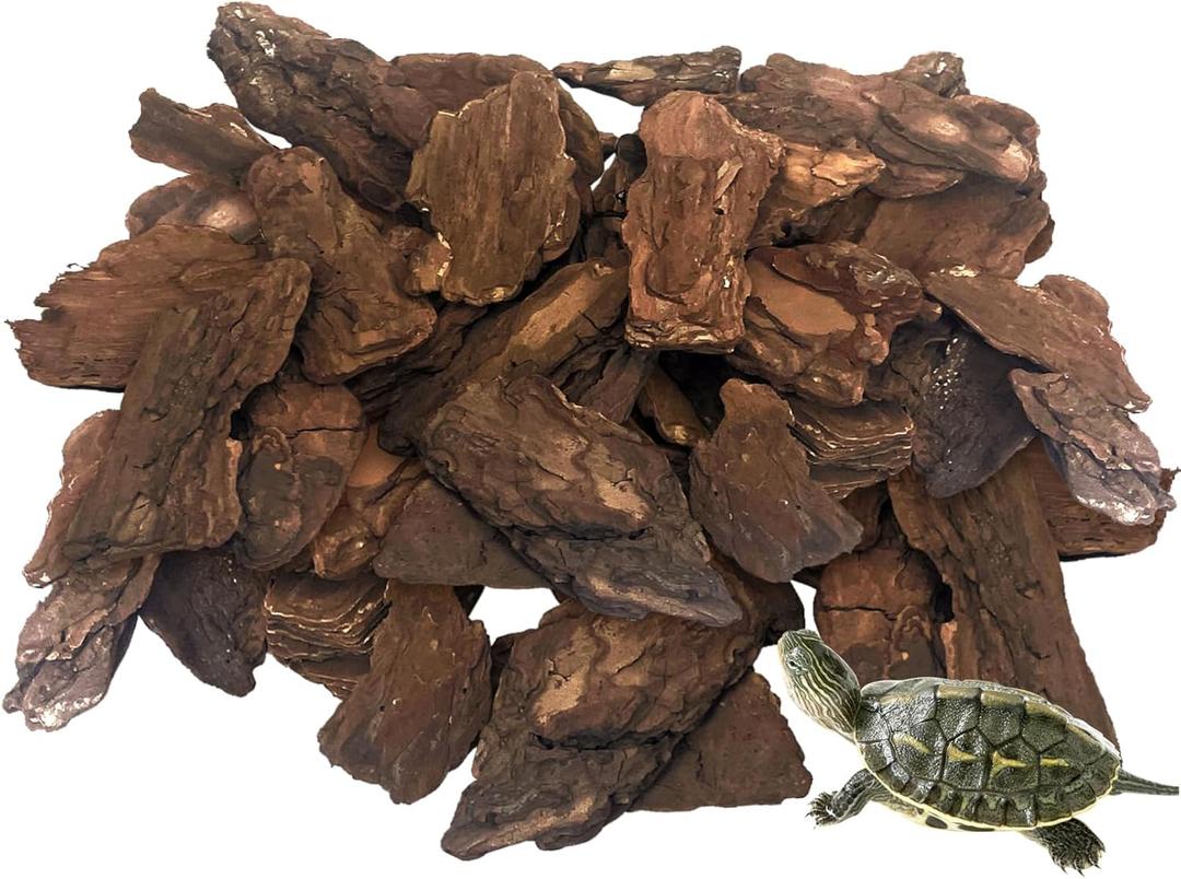 Hamiledyi Reptile Bark Bedding Tortoise Habitat Substrate Natural Terrarium Bark Wood Chips Tank Supplies for Snake Spiders Bearded Dragons Hermit Crabs Geckos