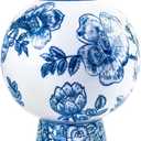Ceramic Vase Blue and White Porcelain Chinese Handmade Decorative Vintage Flower Vase for Living Room, Home Decor, Office (Blue)