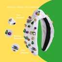 Mardi Gras Headband for Women Carnival Costumes Headbands Fat Tuesday New Orleans Masquerade Party Accessories (White)