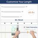 ENJOYBASICS Shower Curtain Rod 30 to 76 Inches, Stainless Steel Adjustable Spring Tension Rods No Drill for Bathroom, Closet, Window, Room Divider, Never Rust, Non Slip, White