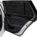 Car Window Shades, 2 Pack Breathable Mesh Side Sun Stretch Screens for Baby/Camping Heat Block UV Protection, Back Covers Car, Truck, SUV, Van-(Large 49"x22")