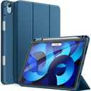 JETech Case for iPad Air 11-Inch M4/M3/M2 (2026/2025/2024), iPad Air 5/4 (2022/2020 5th/4th Generation 10.9-Inch) with Pencil Holder, Slim Tablet Cover with Soft TPU Back, Auto Wake/Sleep (Blue)