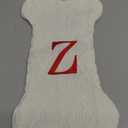 Malier Dog Christmas Stocking with Initials, Letter A Embroidered Knit Christmas Stocking for Dogs, White Large Bone Shape Xmas Pet Stockings Hanging Stocking for Dogs Cats Pets (White, Letter-Z)