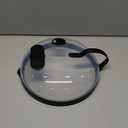 Microwave Splatter Cover with Water Steamer for Food - 10 Inch Steam Microwave Splatter Guard with Handle Plate Covers for Heating Food Splash Oven Lid with Built in Steamer , Black