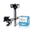 DKIBBITH 2-Pack 1-3/8 inch Forstner Drill Bits for Wood - Ideal for Fine Woodworking on Hardwoods, Plywood, Plastic.