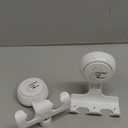 ANDGOO Suction Cup Razor Holder for Shower, 2 Pack Powerful Suction Cup Hooks for Towel, Loofah, Shaver, Wreaths, No-Damage Wall Hanger for Bathroom, Kitchen, No Drilling, Easy Install, Clear