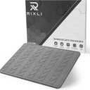 Diatomaceous Earth Stone Bathmat | Eco-Friendly XL Stone Bath Mat 18x24 Inch. Instant Dry Bathroom Mat with Sandpaper & Pads. Multiuse, Kitchen Counter & Dog Bowl Mat. 1 Grey Arrow