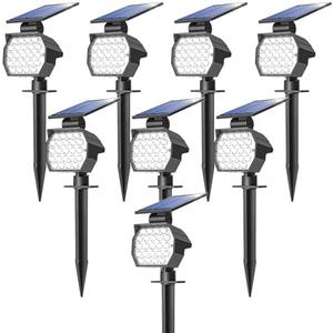 NIORSUN Solar Spot Lights Outdoor,23 LEDs Landscape Lighting with Auto On/Off and 3 Lighting Modes, IP67 Waterproof Spotlights,Outdoor Solar Lights for Yard Garden, 8 Pack (Cool White) NIORSUN Solar Spot Lights Outdoor,23 LEDs Landscape Lighting with Auto On/Off and 3 Lighting Modes, IP67 Waterproof Spotlights,Outdoor Solar Lights for Yard Garden, 8 Pack (Cool White)