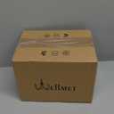 Wellmet Chandelier Lamp Shades, ONLY FOR CANDELABRA BULBS, Clip-on Fitter Lampshade, 3" X 6" X 5", Set of 6 (Black-Gold)