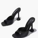 Cape Robbin Lithe Nude Sexy High Spool Heel Open Squared Toe Slip On Pumps Size 8