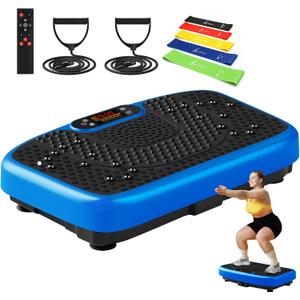 SoftGym Vibration Plate Exercise Machine for Lymphatic Drainage & Fitness
Quiet Heavy Duty 450lbs Capacity Platform, 120 Speeds Shake Machine with Resistance Bands for Home Muscle Activation