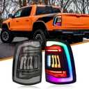Tail Lights,Tail Light Assembly for Dodge RAM 1500 2009-2018 RAM 2500 2013-2018 Pickup Truck Rear Tail Lamp Dynamic Start And Turn Signals,Left Right LED Taillight,Smoked