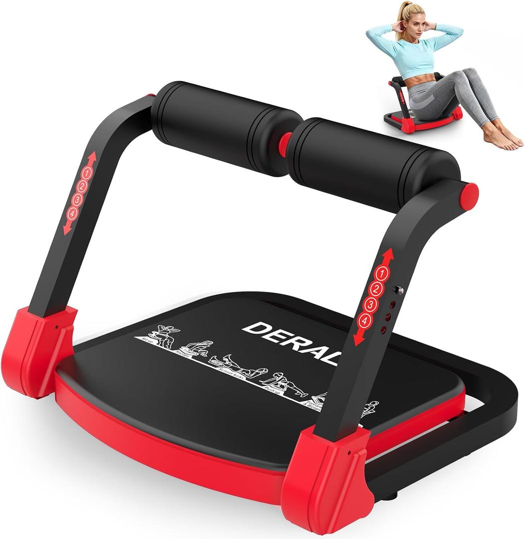 DERACY Sit Up Exercise Equipment, Adjustable Ab Machine, Multi-Functional Sit Up Machine, Ab Workout Equipment, Ab Trainer Machine for Women Men