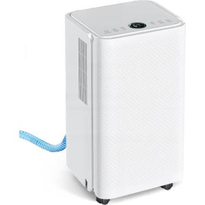 OLIXIS 30Pints Dehumidifier with Drain Hose, Most Efficient Energy Star, 2,000 Sq.Ft Dehumidifier for Basement, 2L Tank 38dB, Smart Humidity Ring, Ideal Humidity Remover for Home, Bedroom & Bathroom