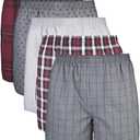 Gildan Men's Underwear Boxers, Multipack (Mixed Red/Grey (5-pack))