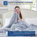 Sealy Electric Blanket Queen Size, Dual Control Soft Sherpa Heated Blanket with 10 Heating Levels & 1 to 12 Hours Auto-Off Settings Over-Heated Protection 84"x90" Machine Washable, Blue