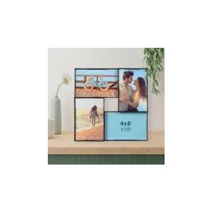 Snap® 4 Opening 4x6 Front Load Collage Photo Frame - Black