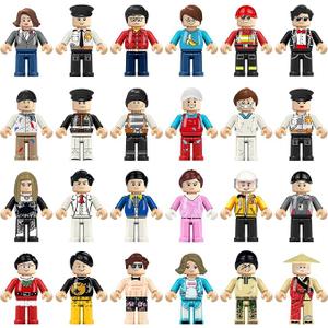 24PCS Mini Figures Building Bricks, Minifigures Stuffer, Mini People Figures Only Toy, Kids Gift for Christmas, Halloween, Birthday Party Supplies, Easter Eggs