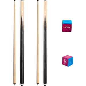 LOTKEY Pool Cue Stick,58"/52"/48"/42" Pool Cue Set of 4/2/1 Billiard Cues Sticks for Professional,Pool Sticks for Adults 14 15 19 20 21oz House Bar with 2 Billiard Chalk