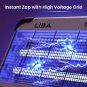 LiBa Electric Bug Zapper, Indoor Insect Killer - (2) Extra Replacement Bulbs - Fly, Mosquito Killer and Repellent - Lightweight, Powerful 2800V Grid, Easy-to-Clean, with a Removable Washable Tray