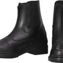TuffRider Children's Starter Front Zip Paddock Boots | Kids Equestrian Horse Riding English Boots (4 Big Kid, Black)