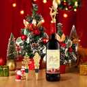 12Pcs Christmas Wine Bottle Stoppers Set Xmas Tree Santa Claus Deer Wine Bottle Corkers Christmas Party Favors with Card and Ropes, for Winter Decor Holiday Supplies Wine Accessories Gift for Hostess