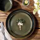 TheTerra Ceramic Dinnerware Set for 8, 24-Piece Plates and Bowls Set
