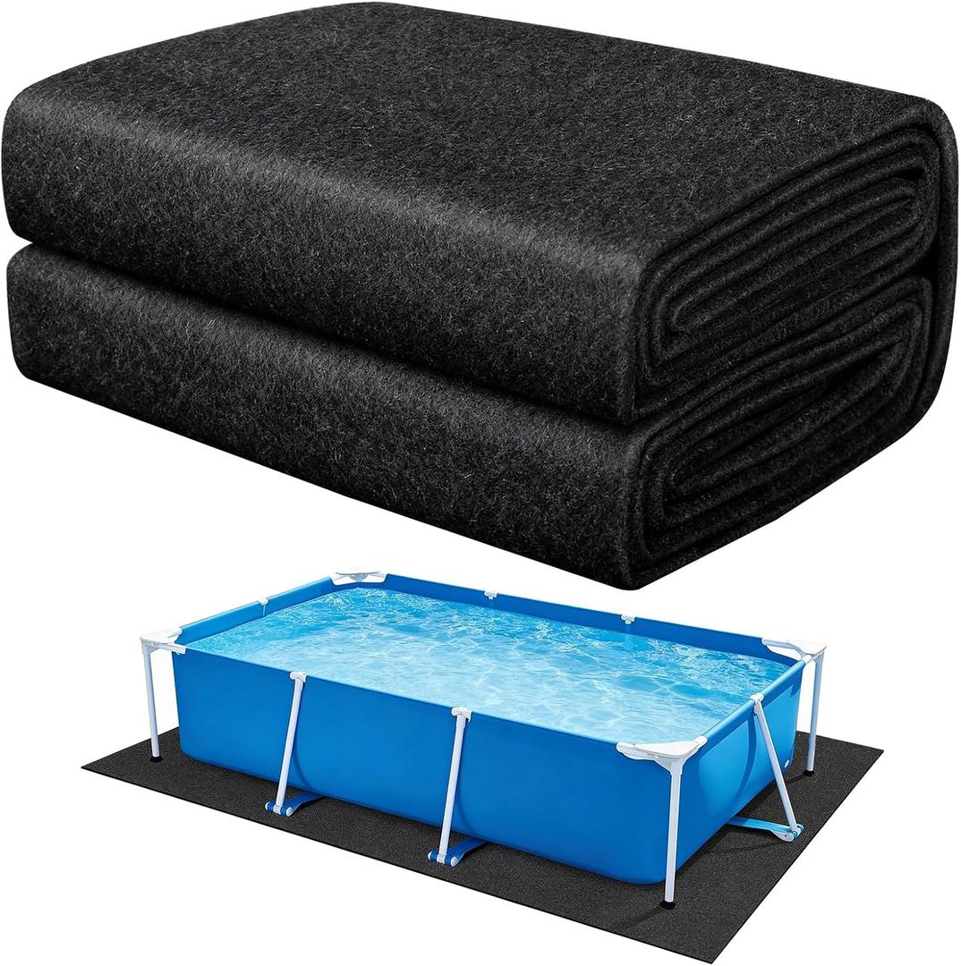 9.7x6.7ft Rectangular Pool Liner Pad for Above Ground Swimming Pools,Thickened Under Pool Mat Padding,Pools Bottom Liner Protector to Prevent Punctures & Extend Liner Life