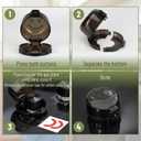 Bates- Stove Knob Safety Covers, Universal Size, 5 Pack, Black, Double Key Design, Heat Resistant Oven Knob Covers for Child Safety, Stove Guard Baby Proofing