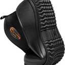 TENGTA Unisex Waterproof Garden Shoes Mens Lightweight Slip-On Rain Mud Boots for Women Lawn Mowing Booties (10.5 Women/9.5 Men, Black)