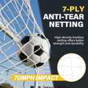 Soccer Goal,12x6ft Soccer Net for Backyard Training, Upgraded Collapsible Metal Base, Portable Soccer Goals for Backyard, Easy Set Up Soccer Net with 1 Carry Bag & 4 Guy & Ropes 8 Ground Stakes