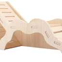 Large Size Syrian Hamster Explorer Set - Snap-Together Wooden Burrow with Panoramic Window,Natural Chew-Safe Design Decorative Landscaping Digging Peeping Hide Underground Fun for Cage Enrichment