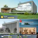 3 x One Way Privacy Window Film,Window Tint for Home Office,Daytime Window Film See Out Not in,Static Cling Reflective Heat Control Sun Blocking Window Privacy Film (17.5X78.7 Inch, Silver)