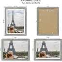 Hongkee 11x15 Picture Frame Set of 4, Made of Real Glass and Grey Frame - Display Picture 10x14 with Mat or 11x15 Without Mat, 11 by 15 Photo for Wall Mounting