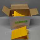 4Pack Wheel Chocks for RV Trailer Non Slip Heavy Duty Yellow Camper Wheel Chocks with Handle for Easy Removal Polypropylene Wheel Stoppers for Cars Campers Trucks Rvs