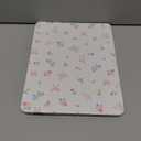 Slim Leather Hard Folio Case with Adjustable Stand Pencil Holder for Apple Cream White Pink Bow Flower Floral Chic Cute Lovely Adorable Girls Kids (for iPad Pro 11-inch 5th Generation 2024)