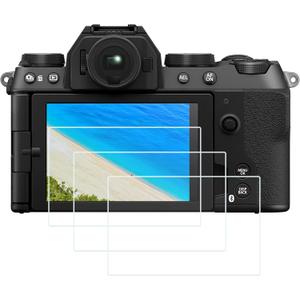 2 x PCTC X-S10 Screen Protector for Fujifilm X-S10 X-T30 X-T20 X-T10 X-F10 X-E3 X-T100 X-A1 X-A2 X-M1Not for X-S20 Camera, 0.3mm 9H Hardness Ultra Clear Tempered Glass Screen Anti-Scratch (3 Pack)