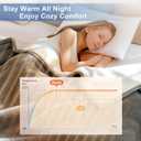 Heated Blanket Electric Throw Blanket with 5 Heat Settings, 10H Auto-Off, 50"x60" Soft Wave Fleece for Couch, Bed & Office, ETL Certified