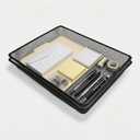 Metal Mesh Desk Organizer, Turn in Trays for Classroom School, Paper Letter Storage Basket for Teacher Office Home, and Storage Containers for Gift Wrap, and Crafts (2 Pack Black)