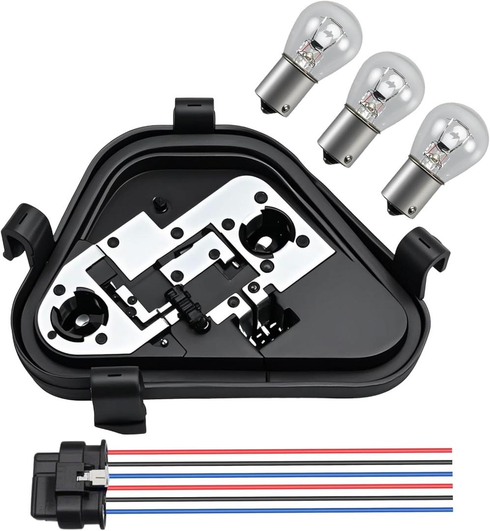 Driver Side Rear Tail Lamp Holder Bracket Socket Plug Connector with Bulbs and Harness Compatible with BMW 3 Series 320i 328i 335i 328d 2012-2015 Replace #63217313043