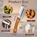 2pcs,Multi-Functional Vegetable Peeler for Kitchen, Ultra-Sharp Stainless Steel Blade with Wooden Handle & Bottle Opener, Ergonomic Fruit and Potato Peeler