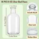 YOUEON 16 Pack Clear Glass Bud Vases, Small Bud Vases in Bulk, Glass Flower Vases for Centerpieces, Vintage Decorative Bottle Vases for Flowers, Home Decor, Wedding Reception, Office